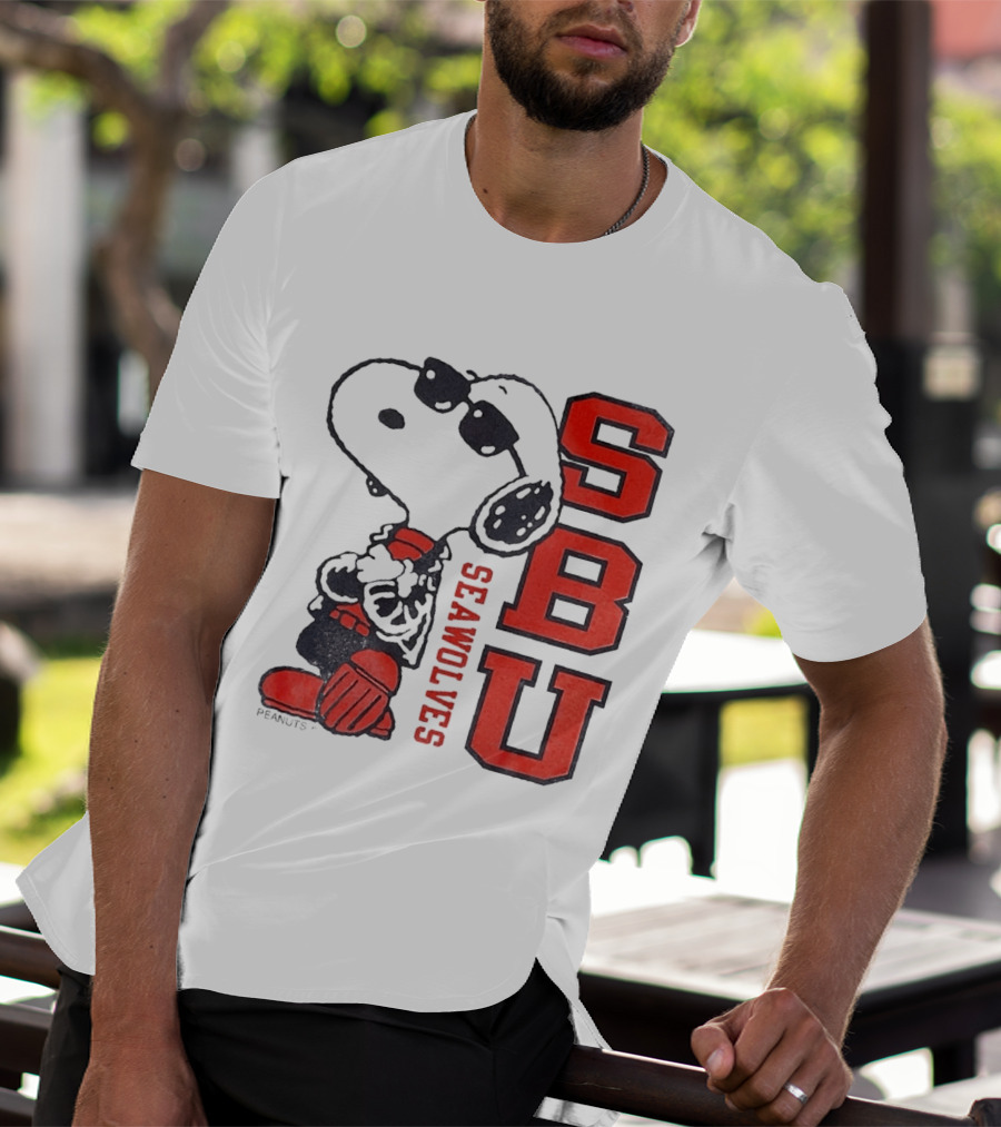 SBU Seawolves Snoopy Peanuts T-Shirt
