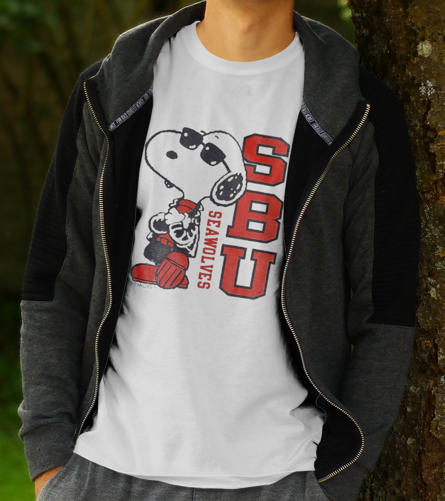 SBU Seawolves Snoopy Peanuts T-Shirt