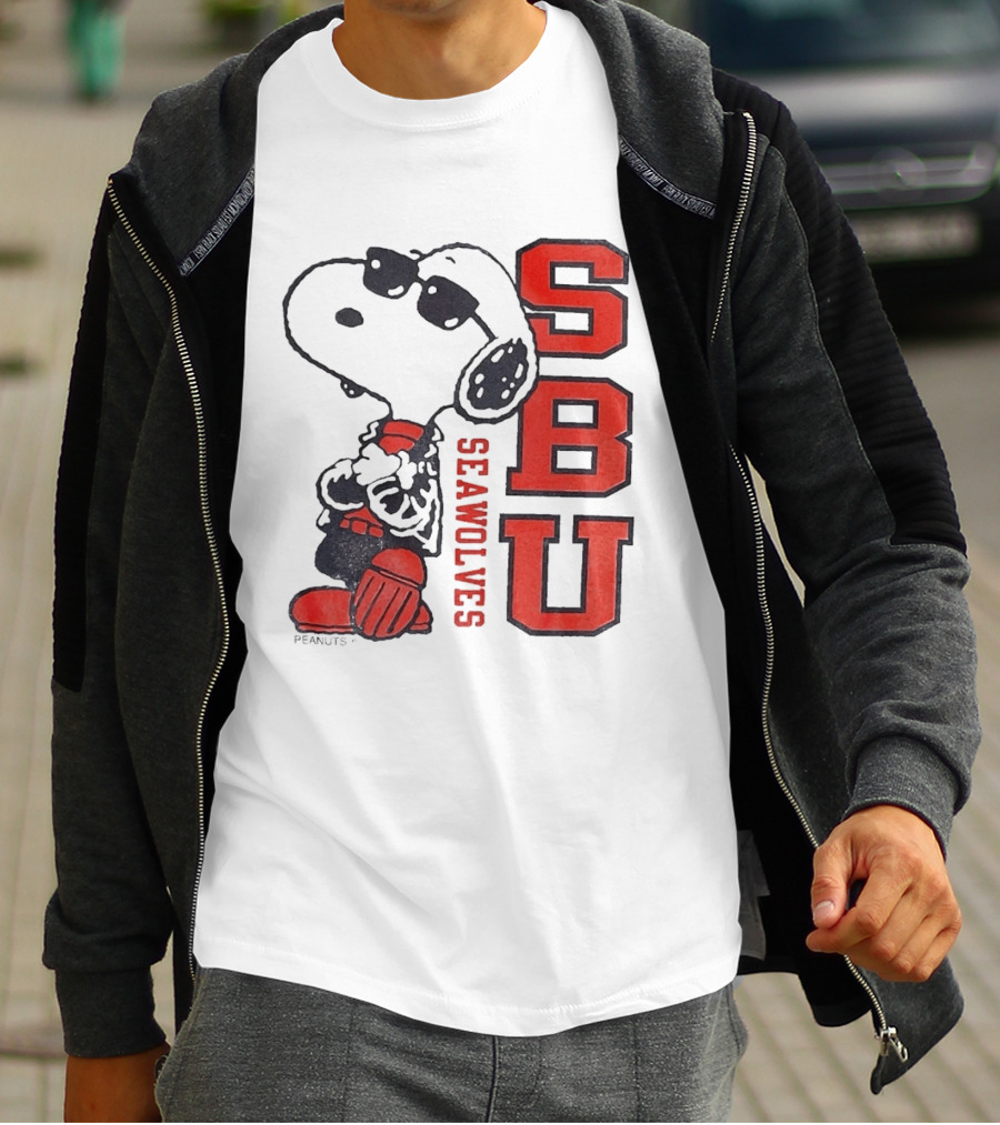 SBU Seawolves Snoopy Peanuts T-Shirt