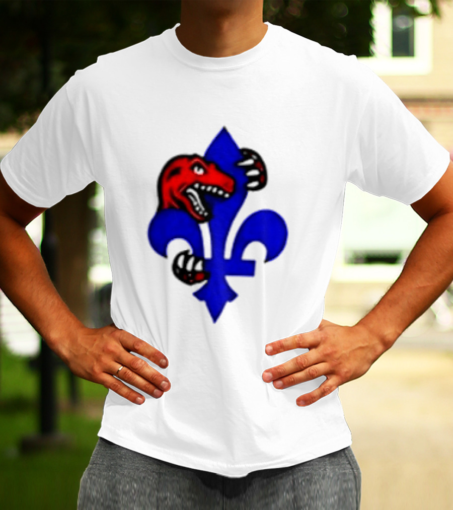 Toronto Raptors Vs Miami Heat Ville De Quebec 2026 Two Sided Fleur De Lis Raptors Claw T-Shirt
