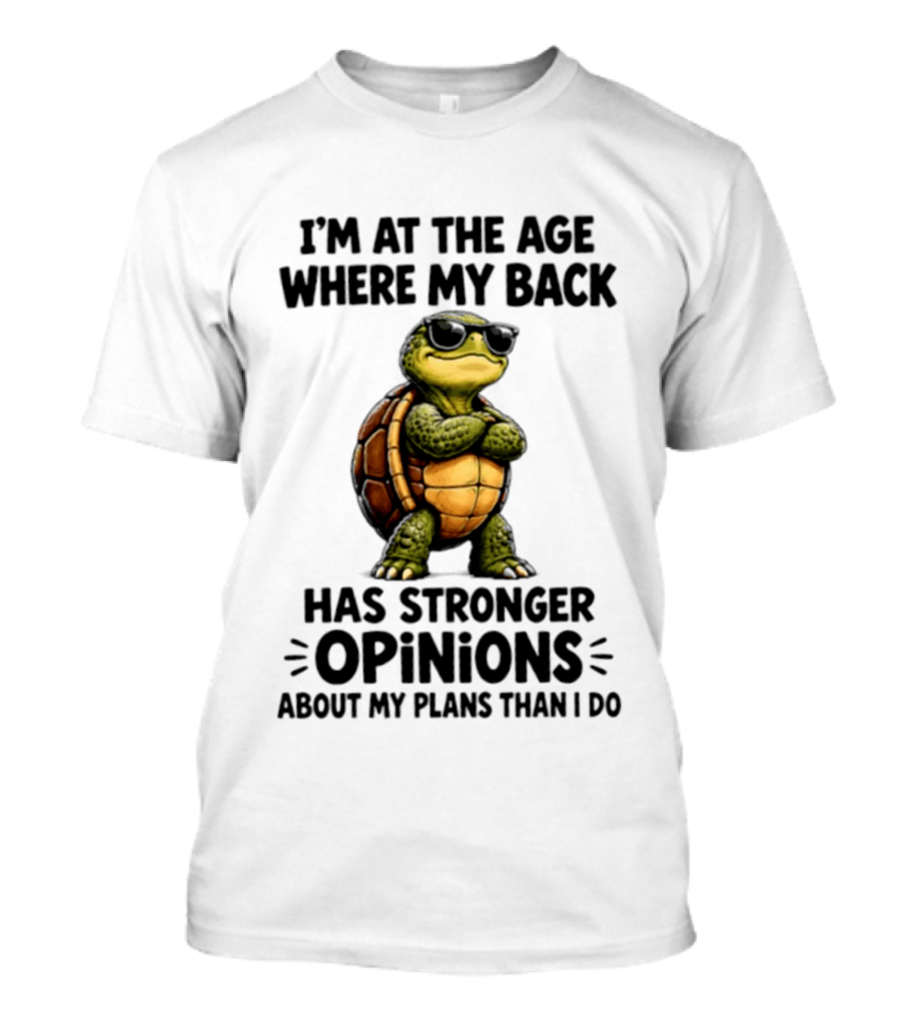 Turtle I'm At The Age Where My Back Has Stronger Opinions About My Plans Than I Do T-Shirt