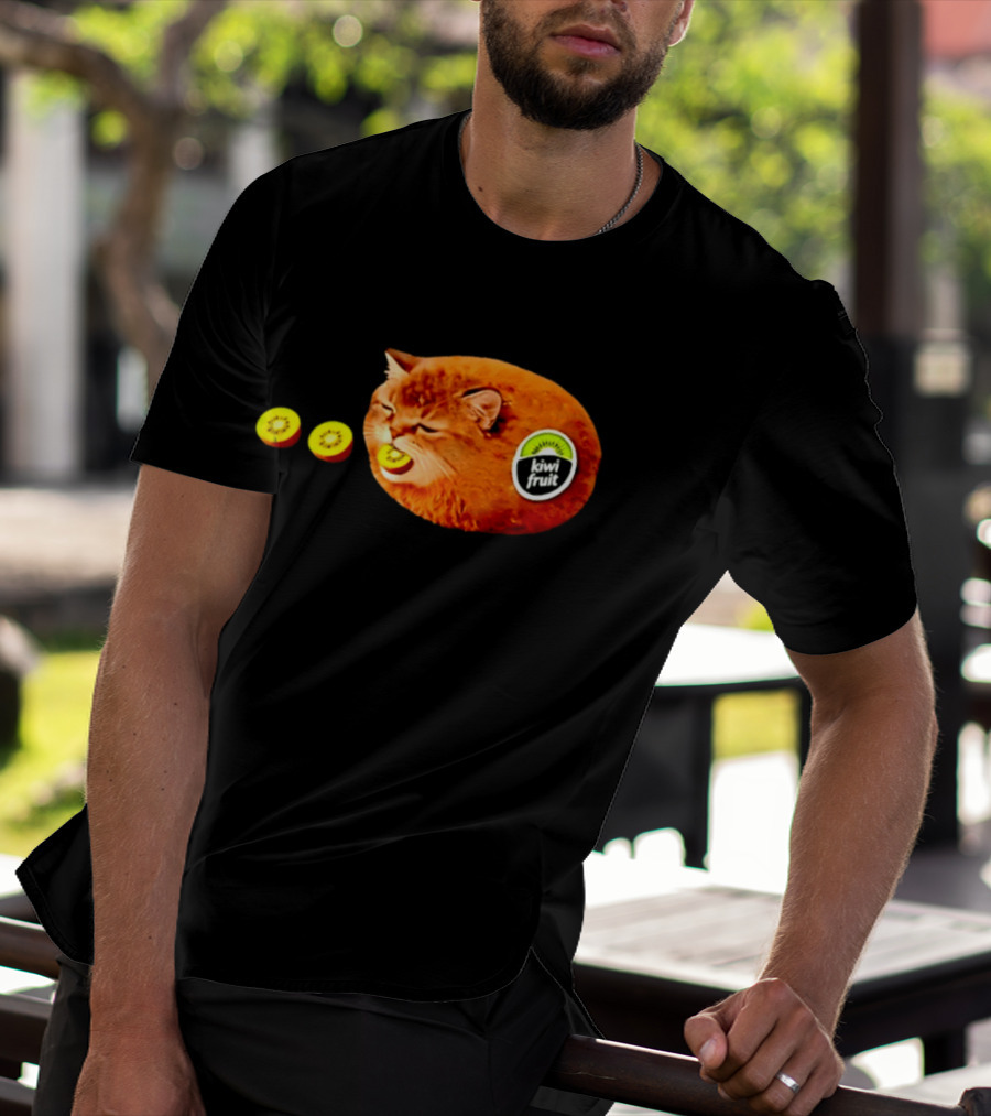 Kiwi Fruit Cat Meme Hilarious Feline Kiwi Hybrid T-Shirt