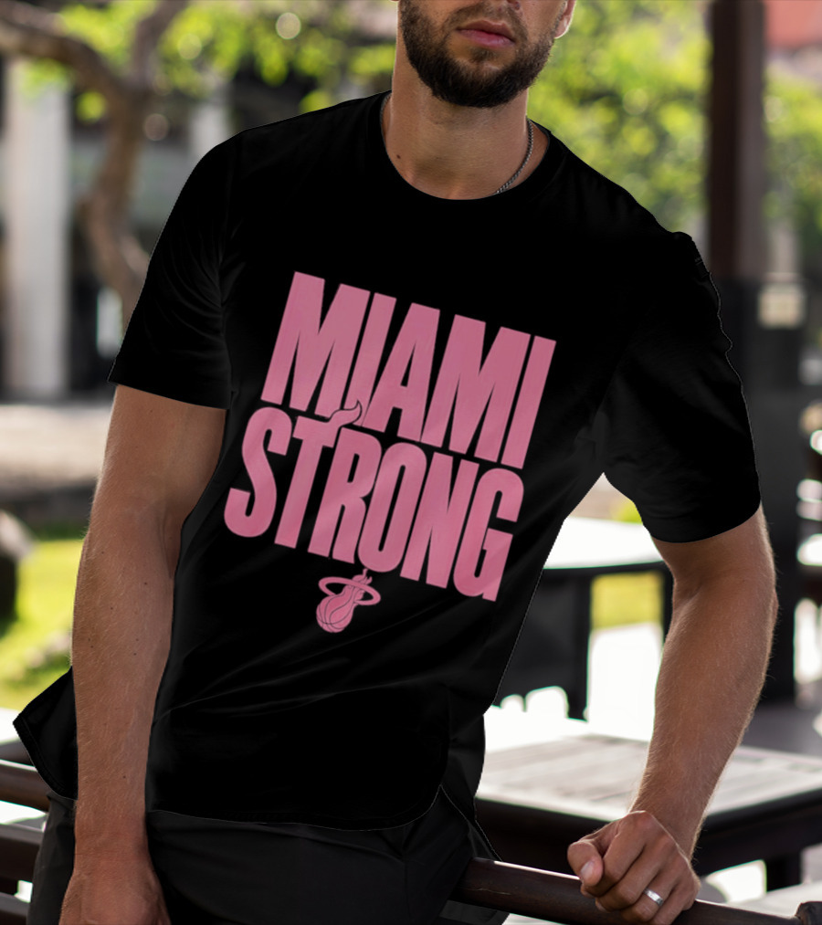 Miami Strong Heat Basketball Pink Court Culture T-Shirt