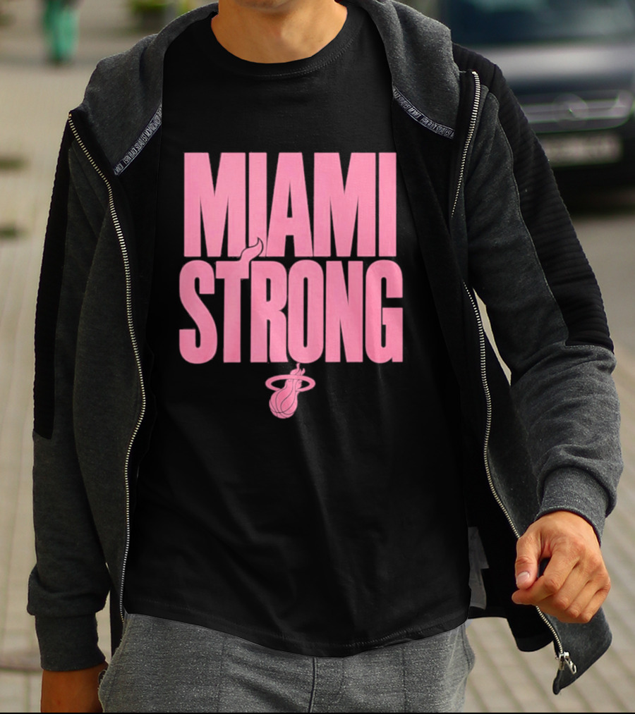 Miami Strong Heat Basketball Pink Court Culture T-Shirt