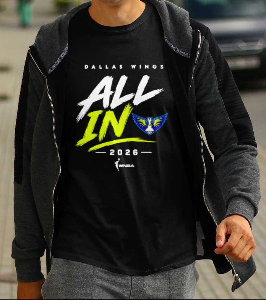 Dallas Wings WNBA All In 2026 Logo And Team Branding T-Shirt