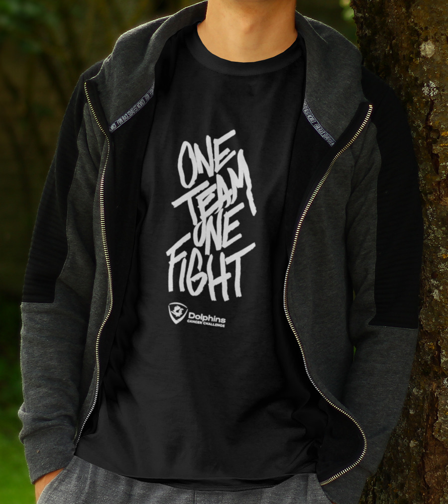 Dolphins One Team One Fight Crucial Catch NFL Fan Support T-Shirt