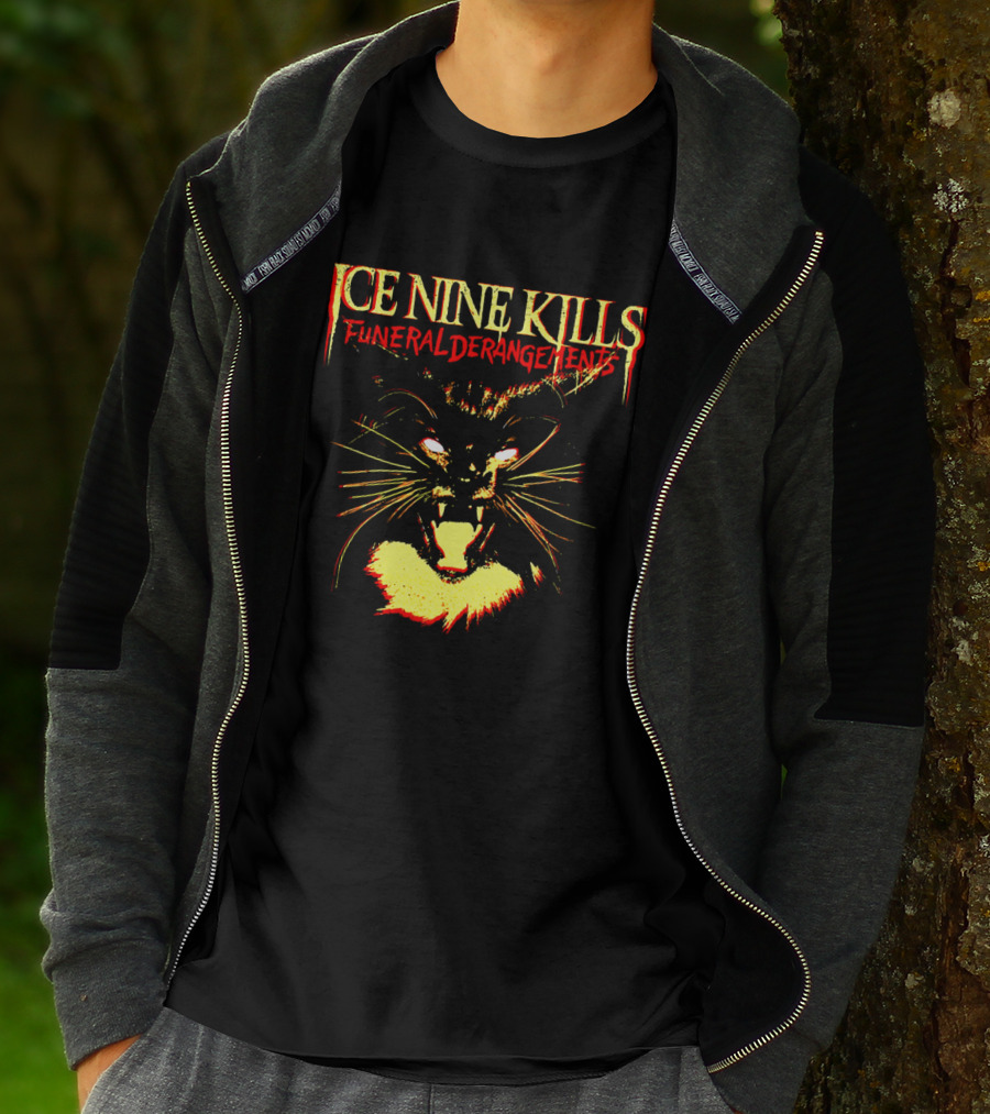 Ice Nine Kills Funeral Derangements Horror Cat T-Shirt