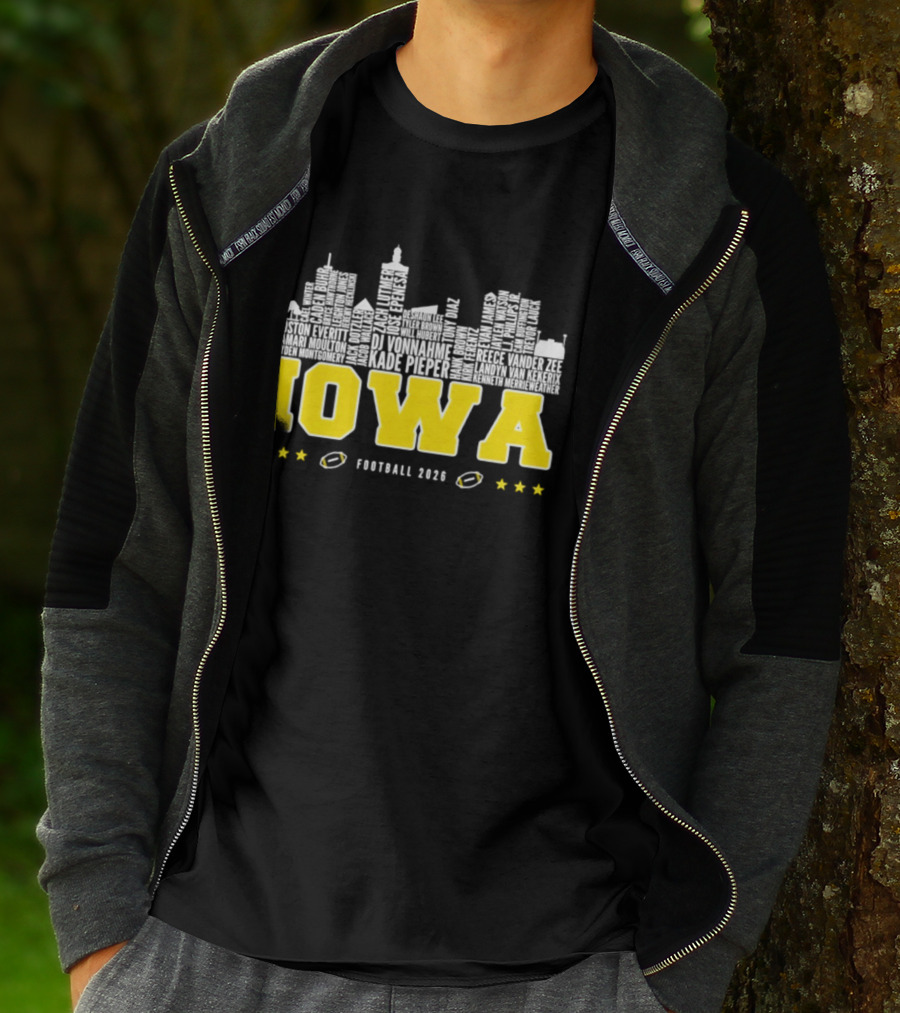 Iowa Football 2020 Skyline Stars Football T-Shirt