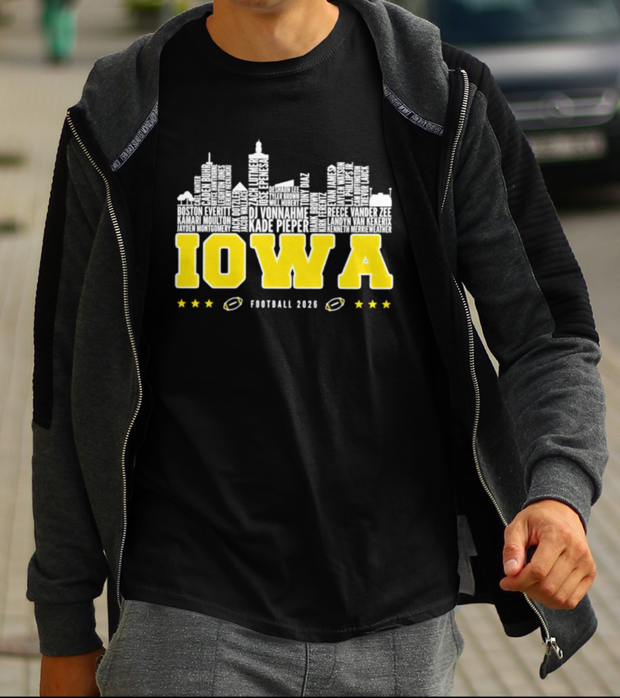 Iowa Football 2020 Skyline Stars Football T-Shirt