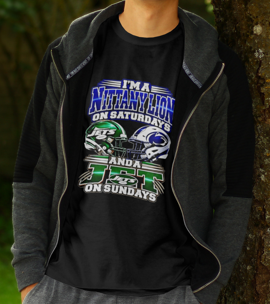 I'm A Nittany Lion On Saturdays Jets And A Jet On Sundays T-Shirt