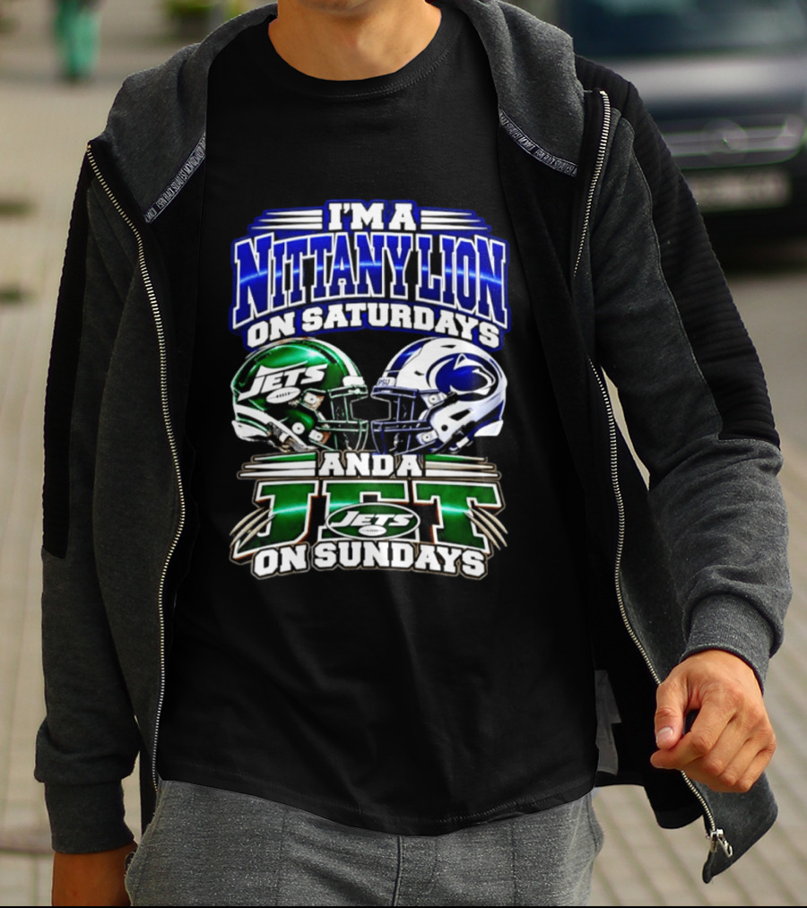 I'm A Nittany Lion On Saturdays Jets And A Jet On Sundays T-Shirt