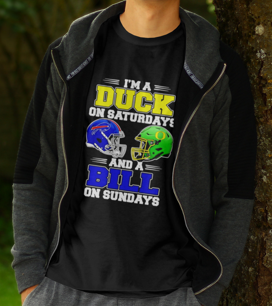 I'm A Duck On Saturdays And A Bill On Sundays Football Helmet Design 2026 T-Shirt