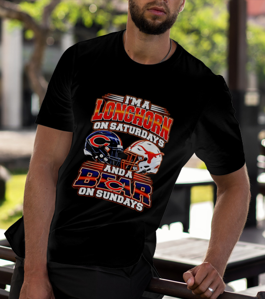 I'm A Longhorn On Saturdays And A Bear On Sundays Football Rivalry 2026 T-Shirt