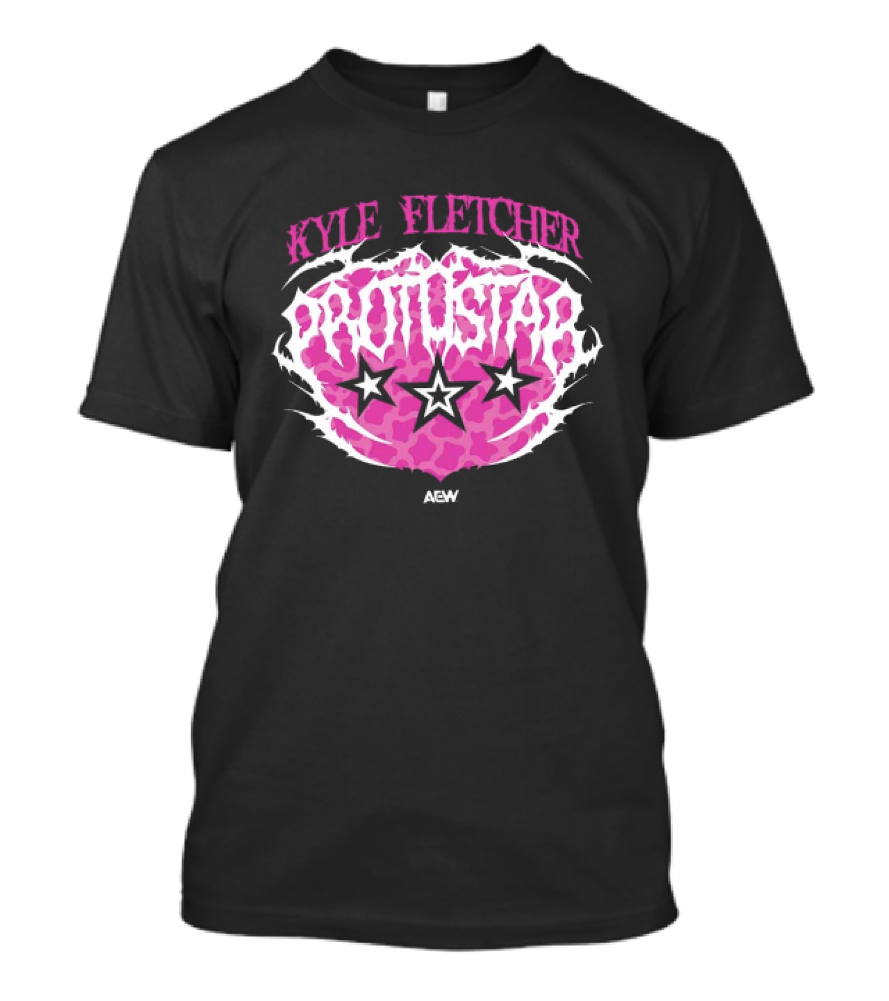 Kyle Fletcher Protostar AEW 2026 Three Stars Retro Pink T-Shirt