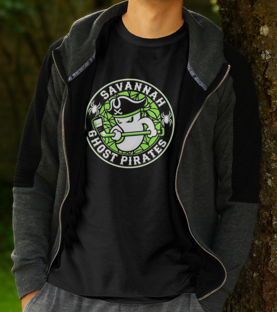 Savannah Ghost Pirates Hockey ECHL Team Green T-Shirt