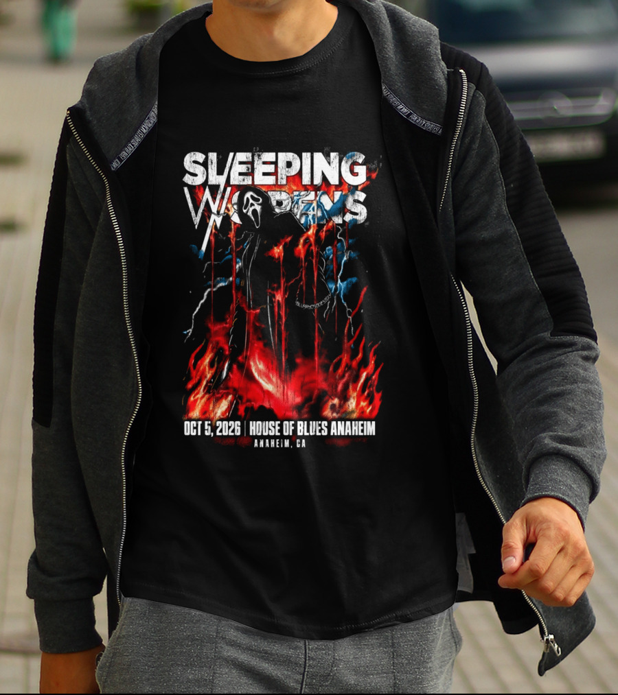 Sleeping With Sirens Oct 5 2026 House Of Blues Anaheim CA Event T-Shirt