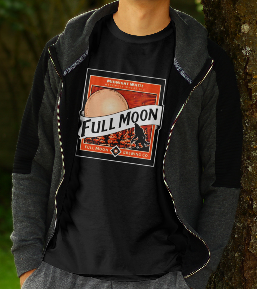 Midnight White Werewolf Wheat Ale Full Moon Brewing Co Full Moon T-Shirt