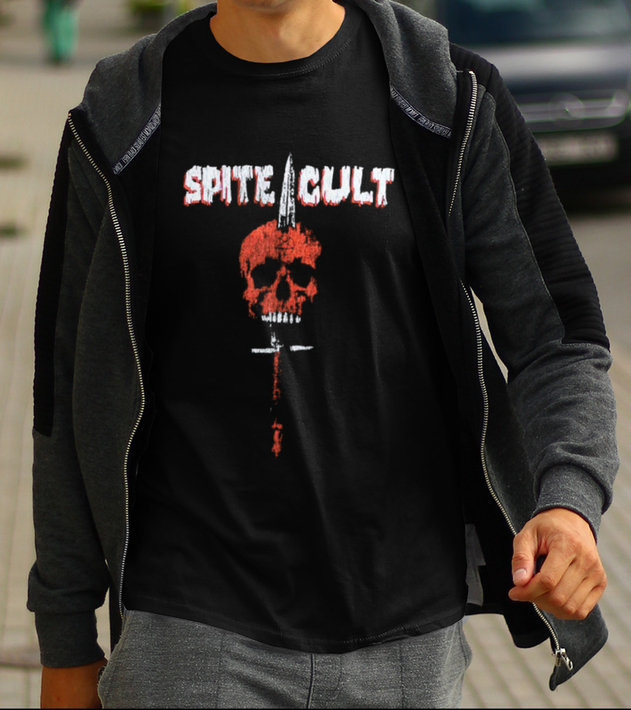 Spite Cult Skull Knife Design New World Killer Cult 2026 Tour T-Shirt