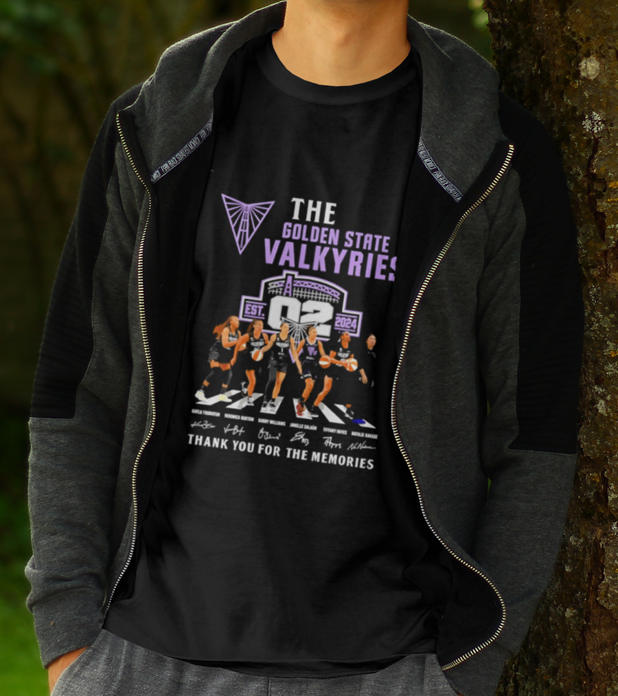 The Golden State Valkyries EST 2024 Abbey Road Thank You For The Memories Signatures T-Shirt