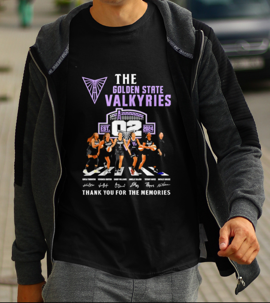The Golden State Valkyries EST 2024 Abbey Road Thank You For The Memories Signatures T-Shirt