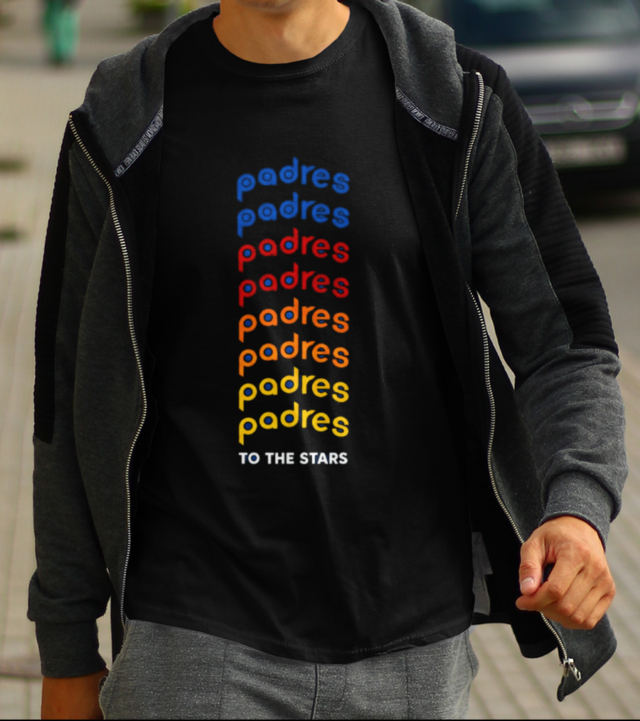Tom DeLonge Padres To The Stars Colorful Gradient T-Shirt