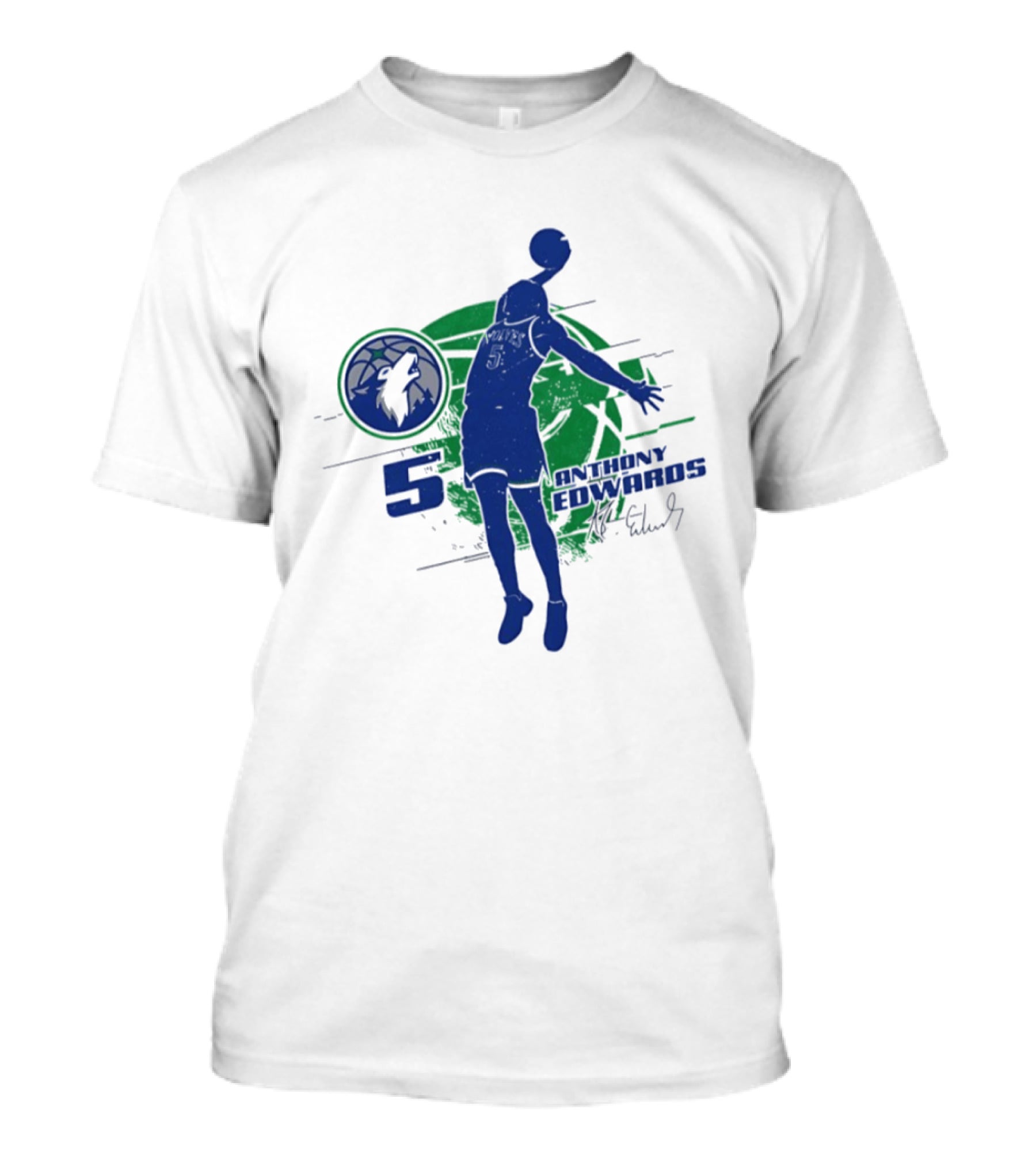 Minnesota Timberwolves Anthony Edwards 5 Basketball Jump 2026 T-Shirt