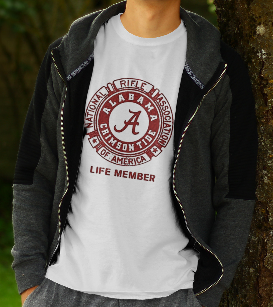Alabama Crimson Tide National Rifle Association NRA Life Member T-Shirt