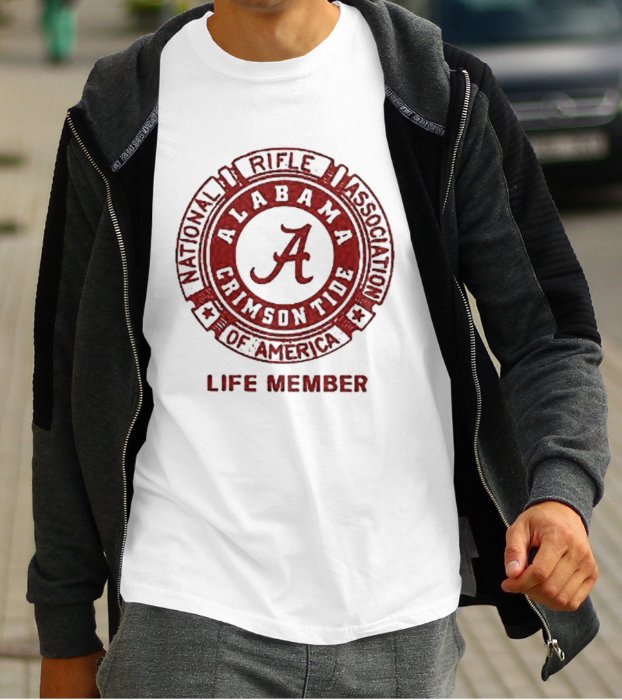 Alabama Crimson Tide National Rifle Association NRA Life Member T-Shirt