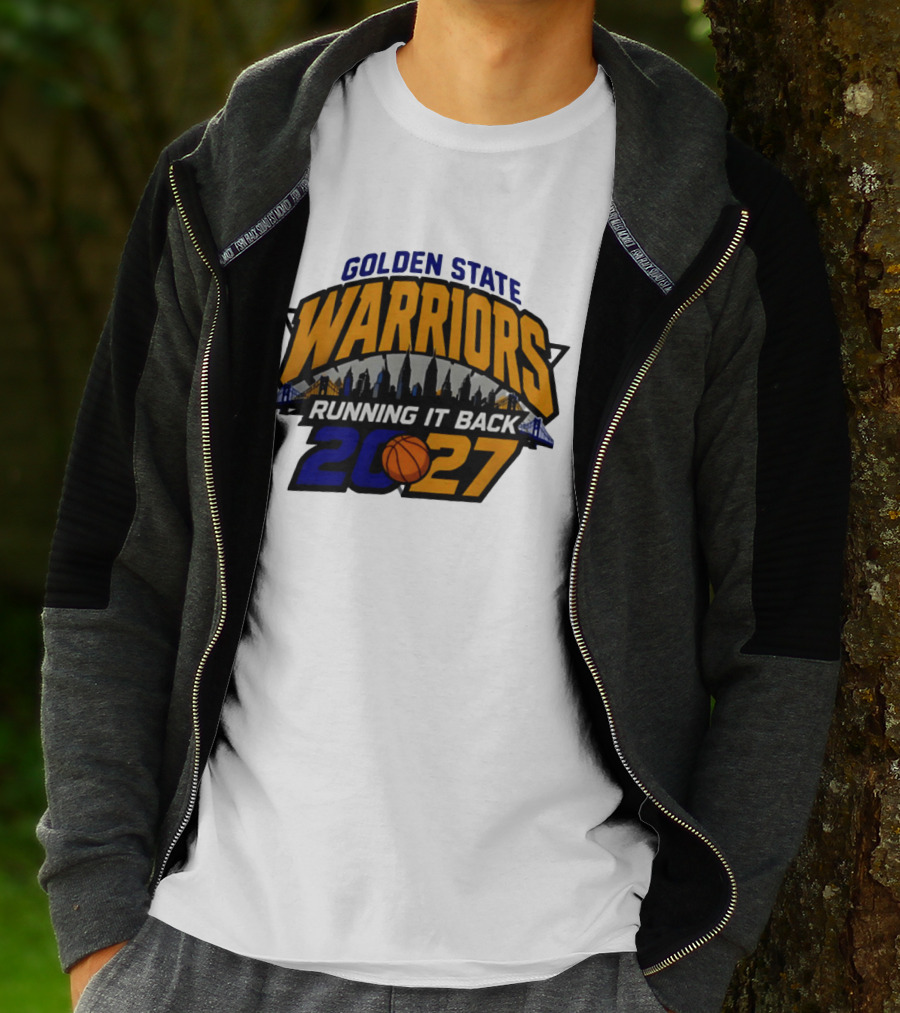 Golden State Warriors Running It Back 2027 Skyline NBA Basketball T-Shirt