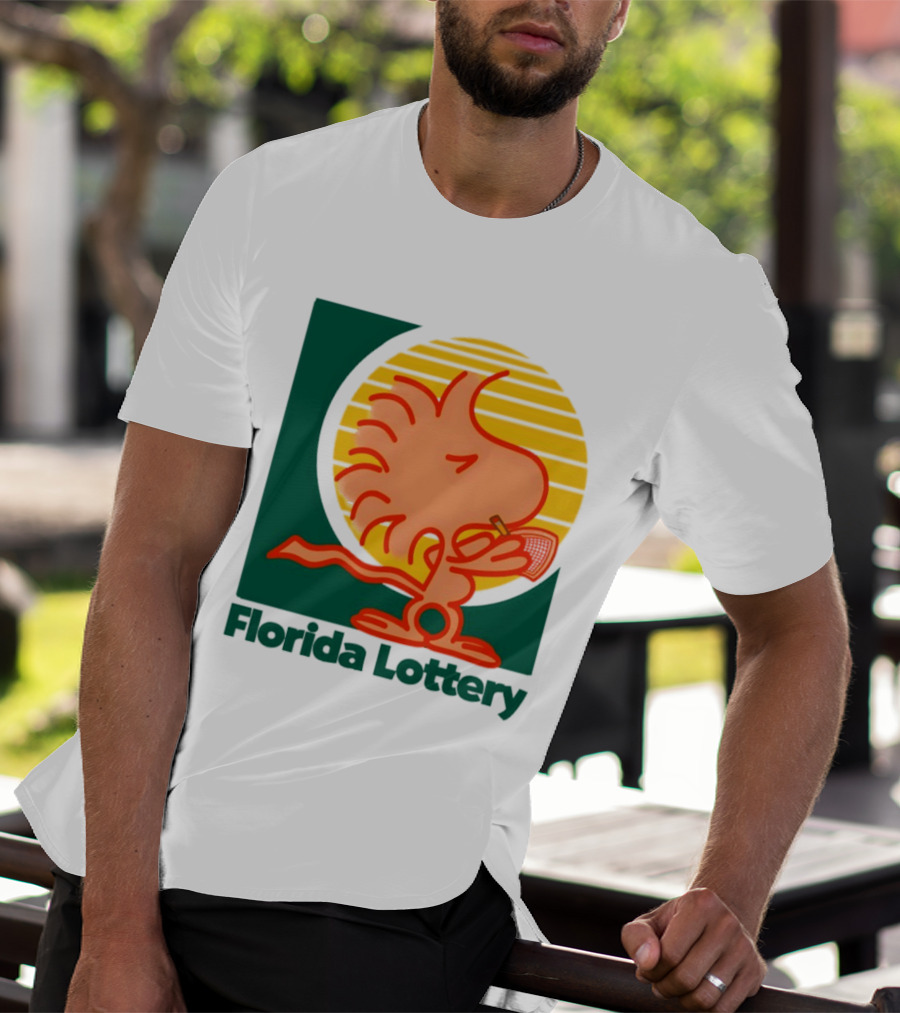 Woodstock Florida Lottery Peanuts Snoopy Sun T-Shirt