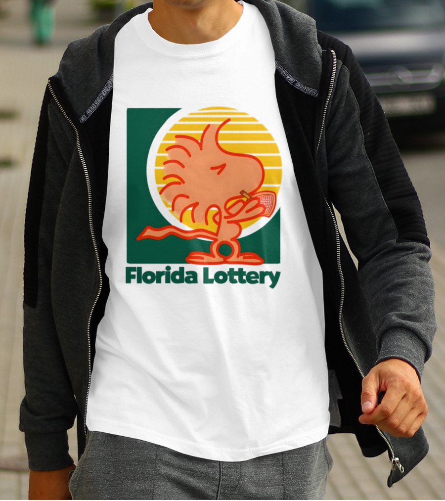 Woodstock Florida Lottery Peanuts Snoopy Sun T-Shirt