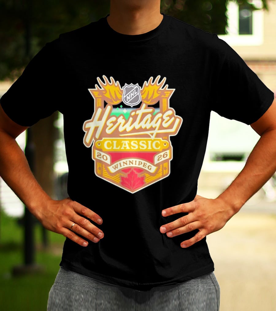 NHL Heritage Classic 2026 Winnipeg Moose Logo Maple Leaf T-Shirt