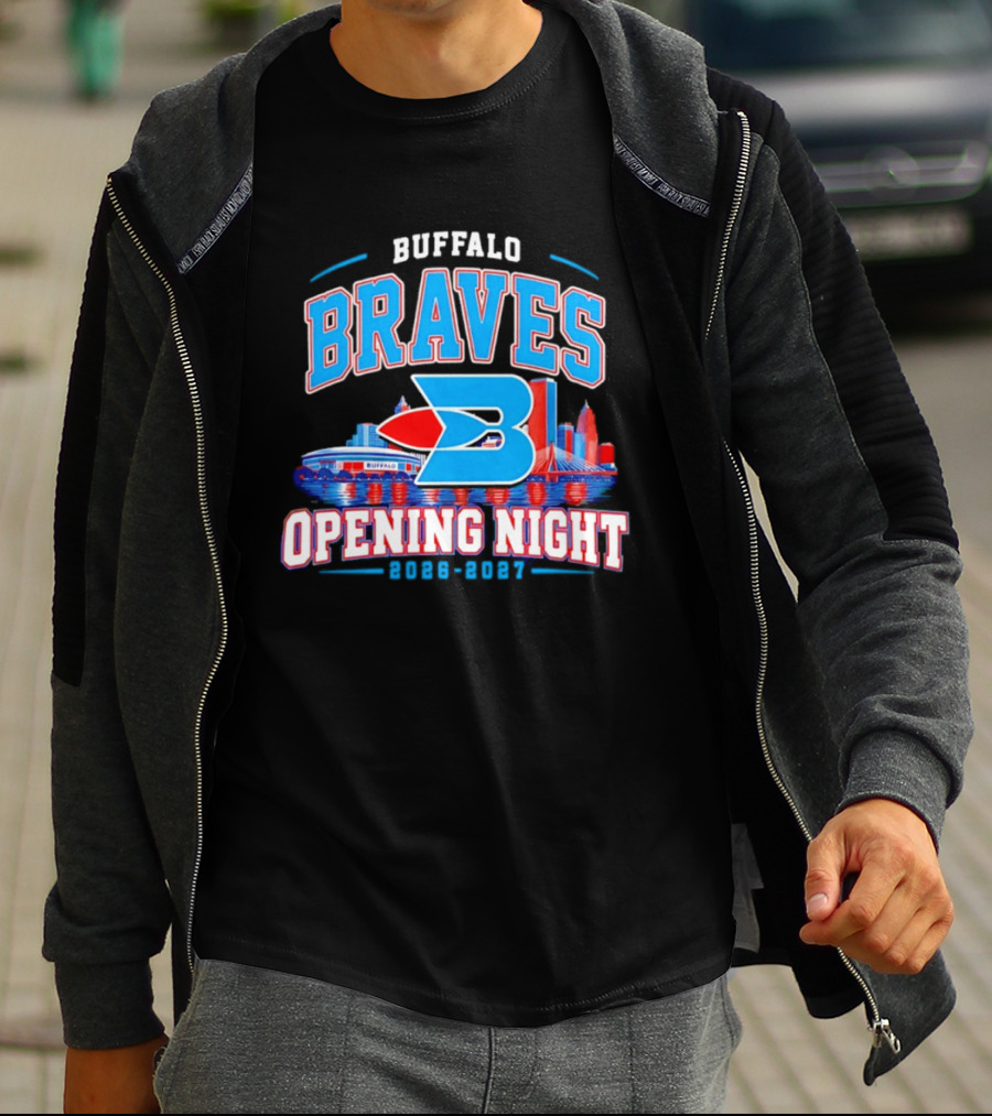 Buffalo Braves Opening Night 2026 2027 City Skyline Retro Sports T-Shirt