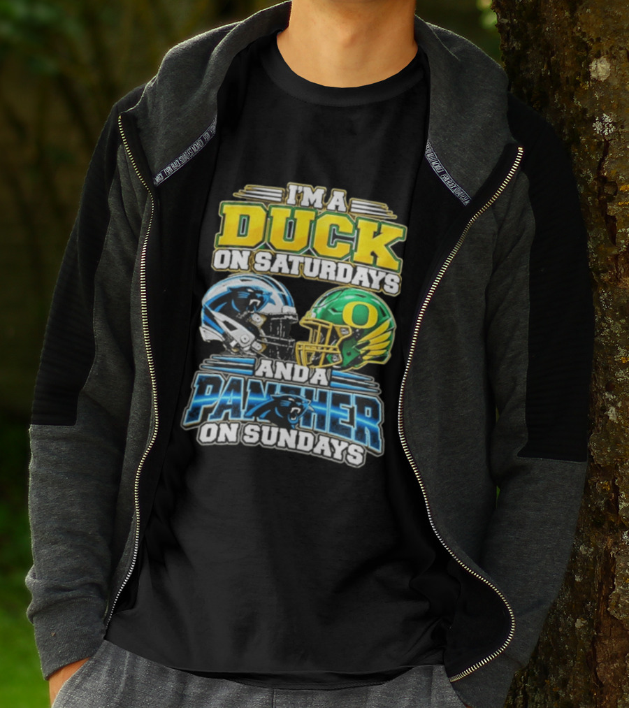 I'm A Duck On Saturdays And A Panther On Sundays Helmet T-Shirt
