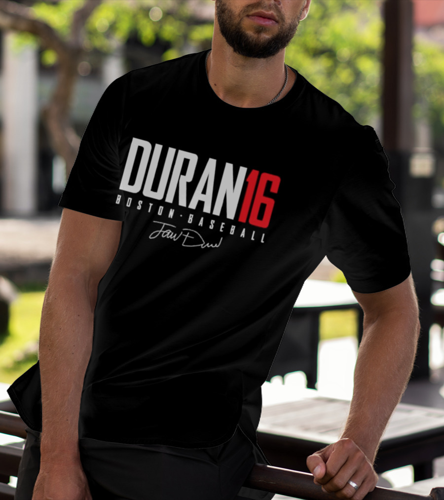 Jarren Duran 16 Boston Baseball Signature T-Shirt