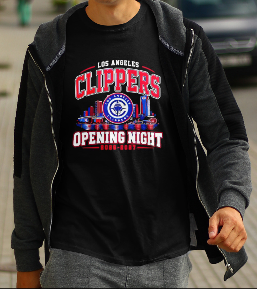Los Angeles Clippers Opening Night 2026 2027 City Skyline NBA T-Shirt