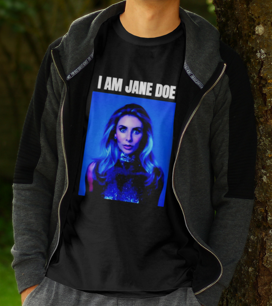 I Am Jane Doe Blue Portrait Mystique T-Shirt