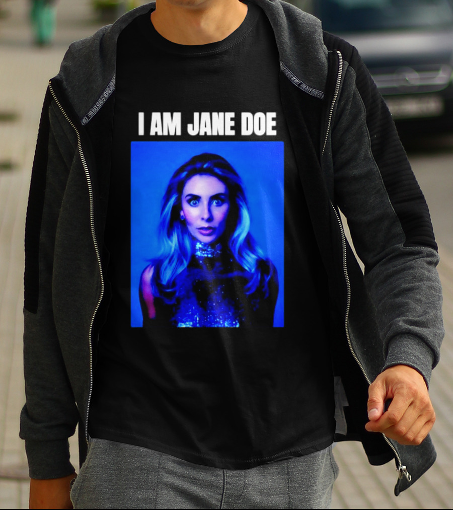 I Am Jane Doe Blue Portrait Mystique T-Shirt