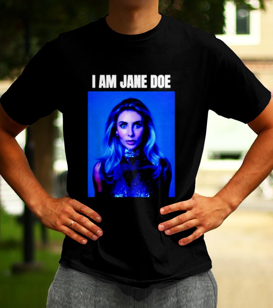 I Am Jane Doe Blue Portrait Mystique T-Shirt