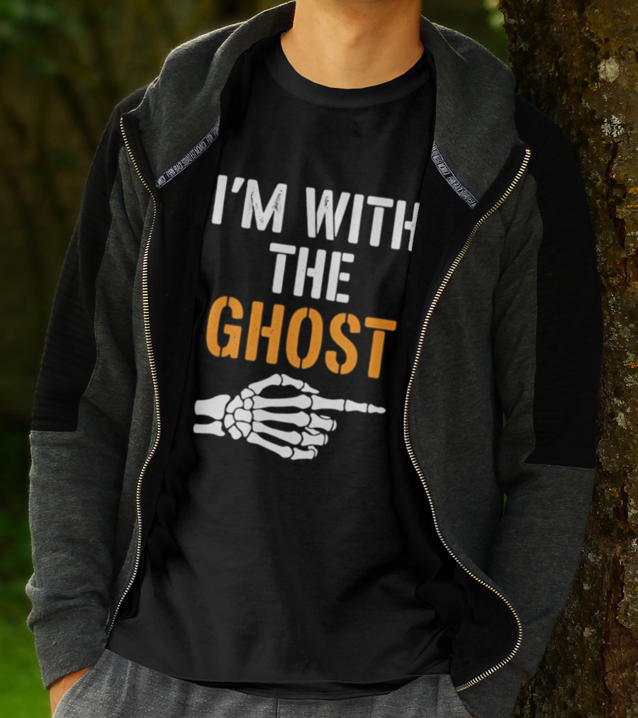 I'm With The Ghost Skeleton Hand Halloween 2026 T-Shirt