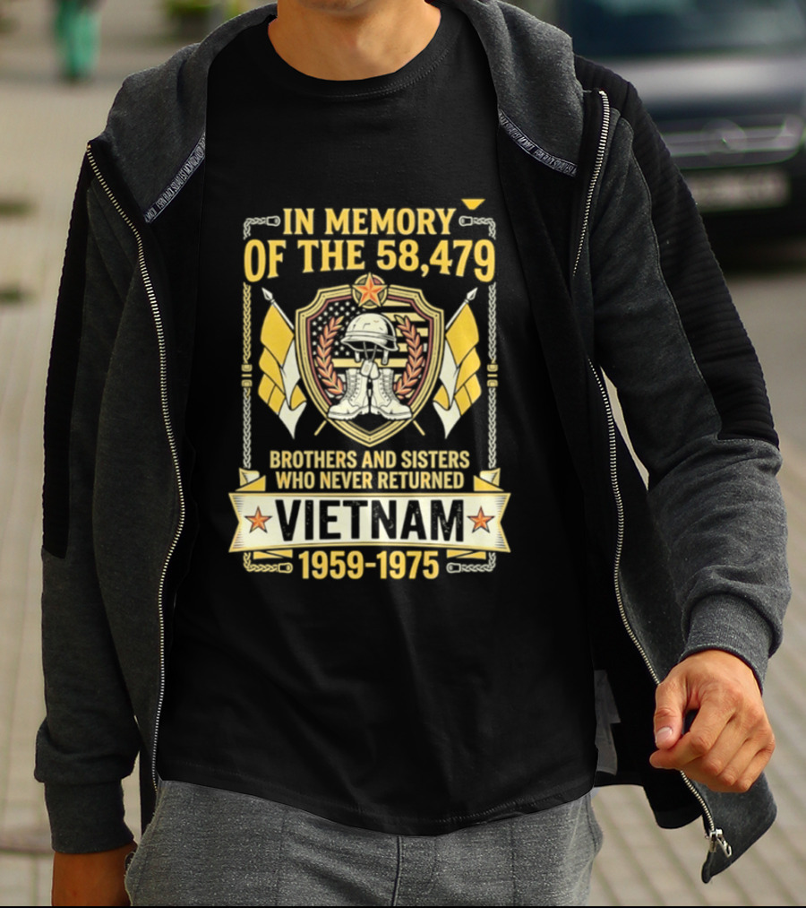 In Memory Of The 58479 Brothers And Sisters Vietnam 1959 1975 T-Shirt