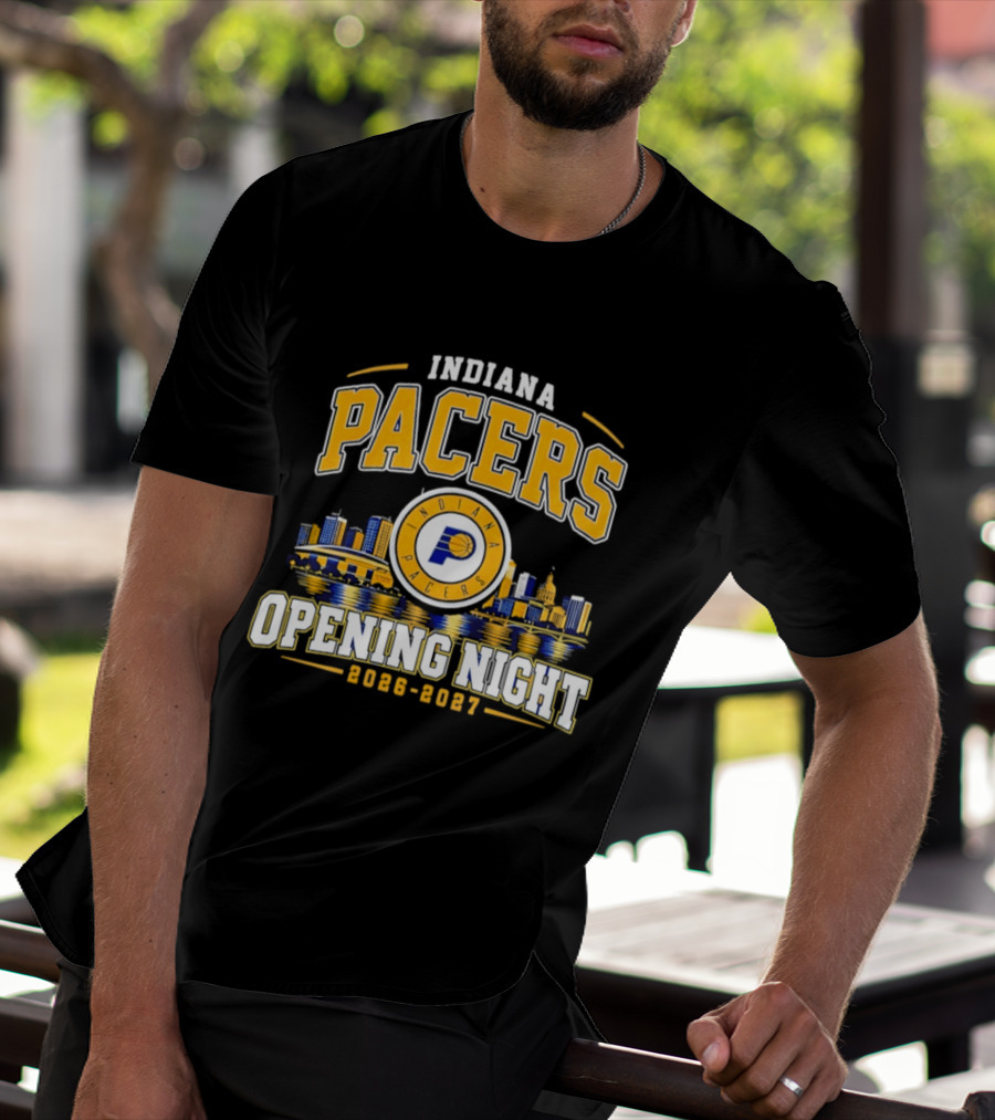 Indiana Pacers NBA Opening Night 2026 2027 City Skyline T-Shirt