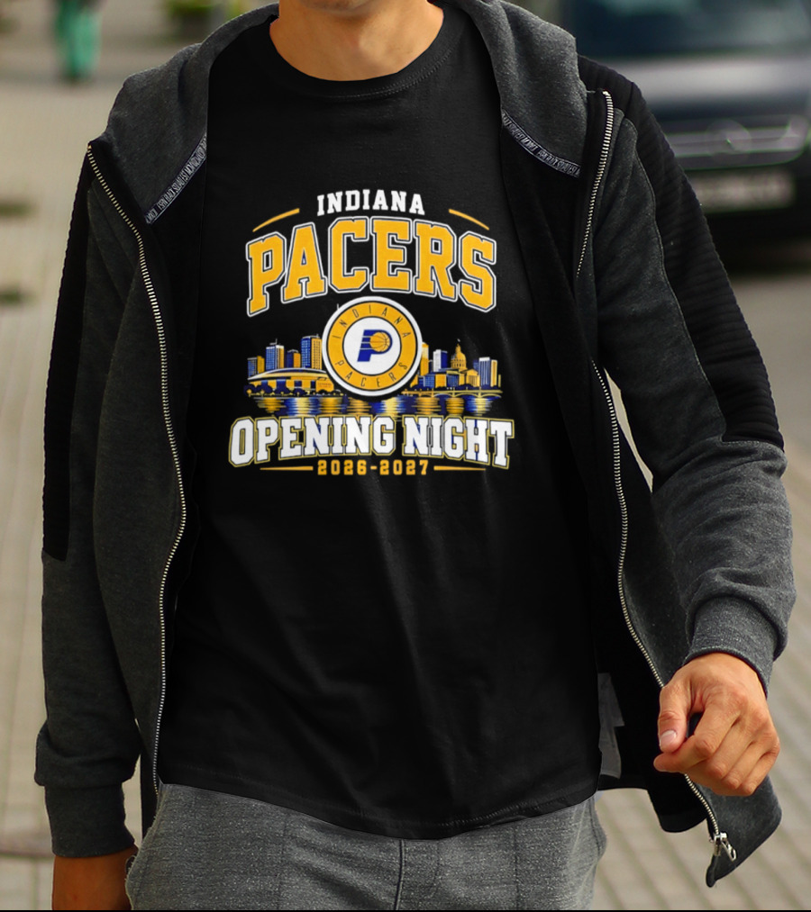 Indiana Pacers NBA Opening Night 2026 2027 City Skyline T-Shirt