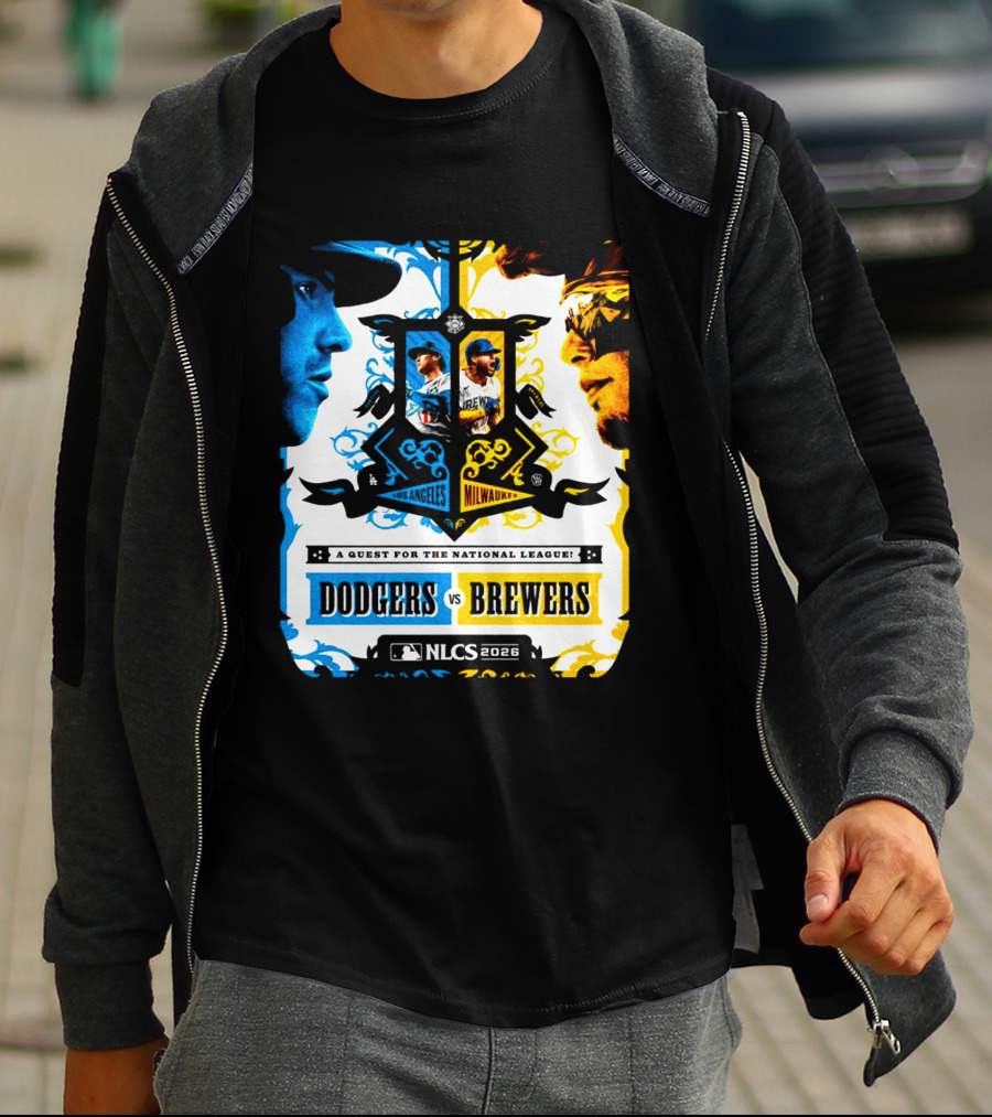 MLB Los Angeles Dodgers Brewers NLCS 2026 Head To Head Quest For The National League T-Shirt