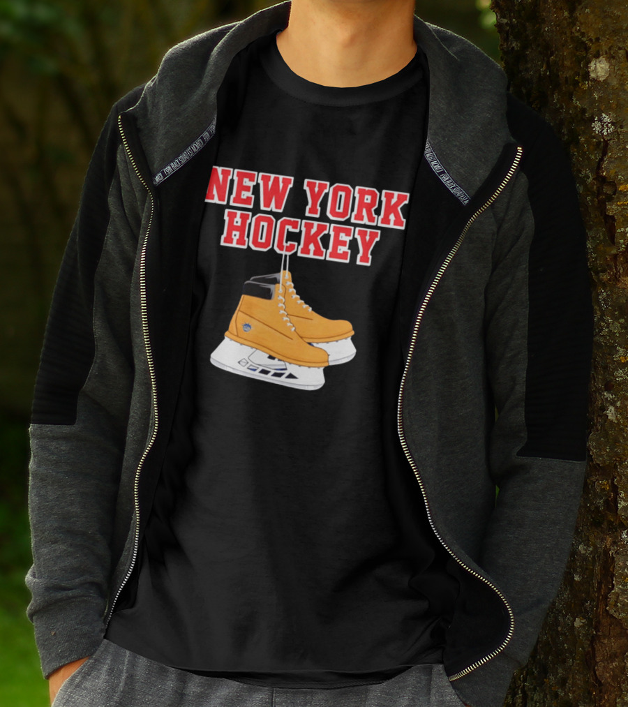 New York Hockey Timberland Ice Skates Ranger T-Shirt