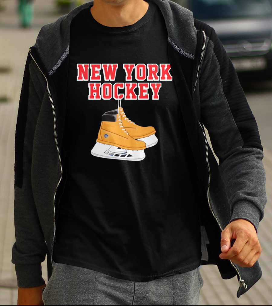 New York Hockey Timberland Ice Skates Ranger T-Shirt