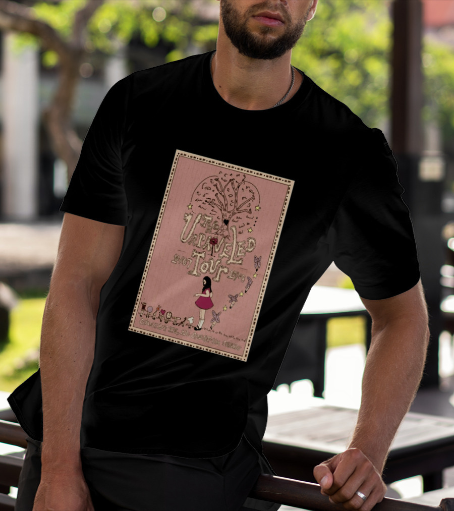 Olivia Rodrigo The Unraveled Tour Charlotte October 7 8 2026 Limited Concert Vintage Pink Design With Tree Butterflies Stars T-Shirt