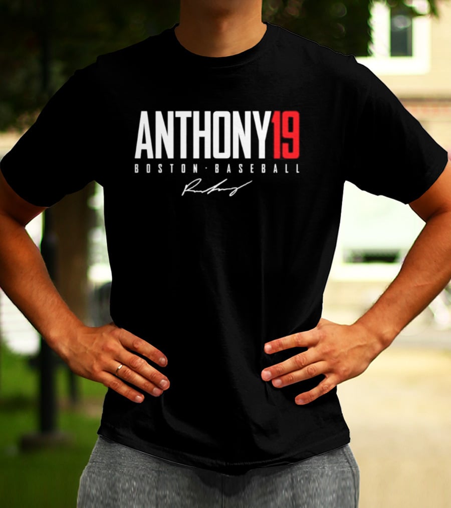 Anthony 19 Boston Baseball Signature T-Shirt