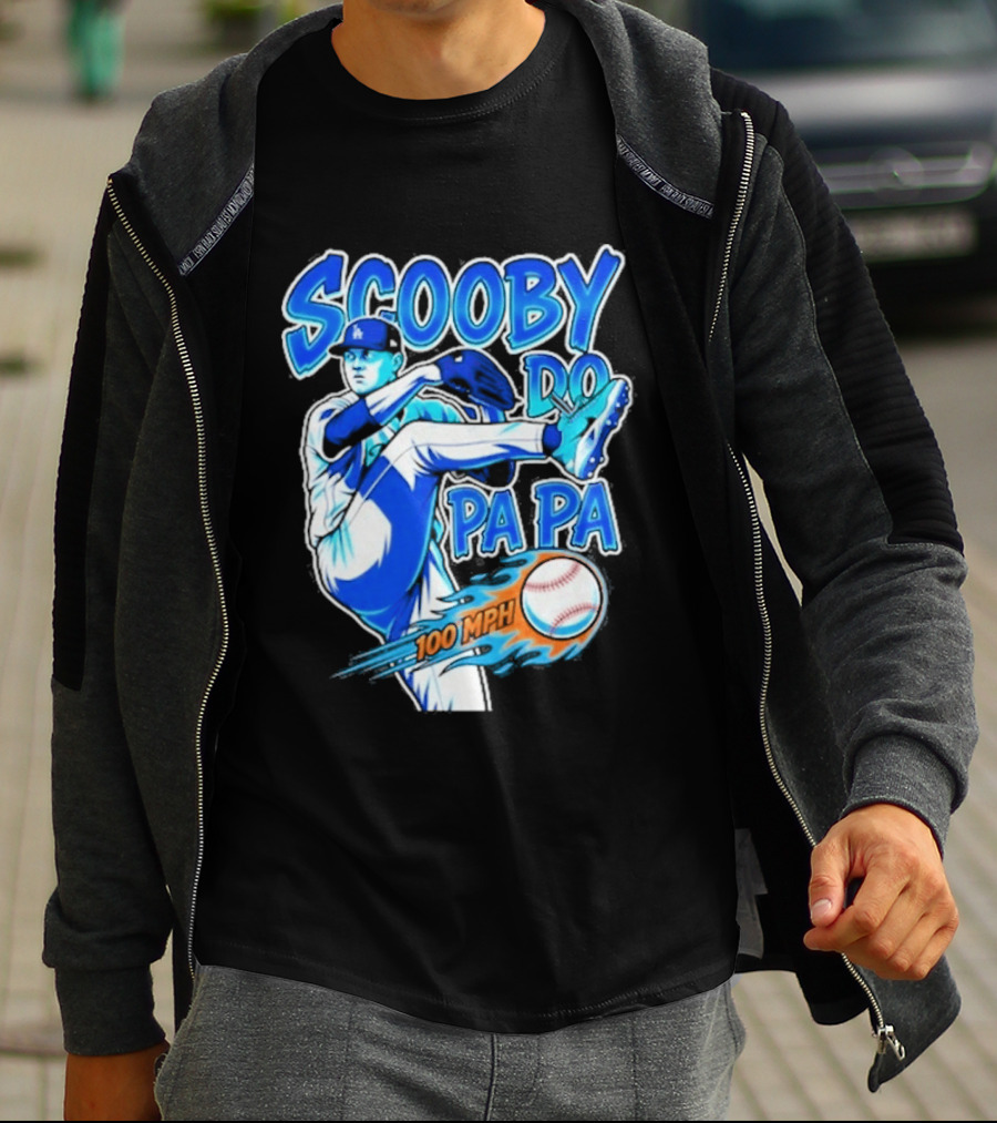 Scooby Do Pa Pa 100 MPH Baseball Pitcher Los Angeles T-Shirt