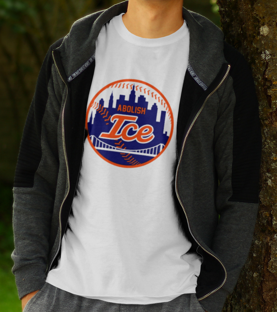 Abolish ICE New York Mets Baseball Fan City Skyline T-Shirt